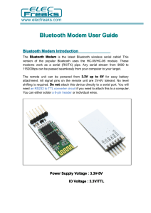 Bluetooth Modem User Guide