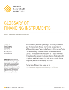 glossary of financing instruments