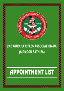 SRA UK (Sathies) – Appointment List.