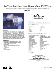 ResTape Stainless Steel Thread-Seal PTFE Tape
