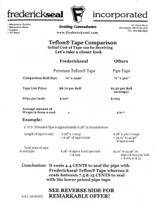 Teflon@ Tape Comparison