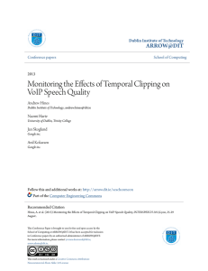 Monitoring the Effects of Temporal Clipping on VoIP