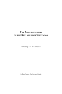 Autobiography of William Stevenson