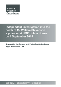 Independent investigation into the death of Mr William Stevenson a
