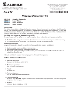 Negative Photoresist Kit (AL-217) - Sigma