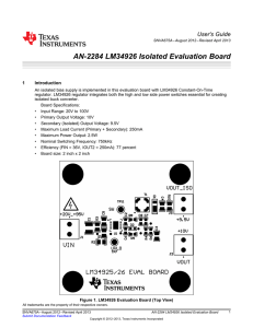 LM34926 Isolated Evaluation Board (Rev. A)