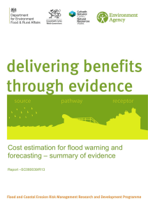 Cost estimation for flood warning and forecasting