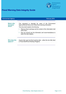 Flood warnings - Data integrity guide