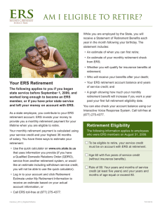 Am I eligible to retire - Employees Retirement System