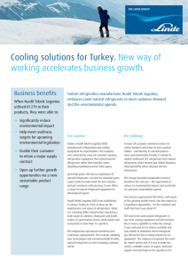 Cooling solutions for Turkey. New way of working