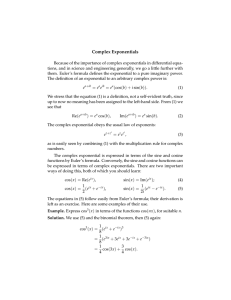 Complex Exponentials