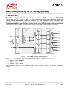 Manually Generating an Si5351 Register Map -- AN619