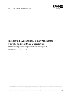 Integrated Synthesizer/Mixer/Modulator Family Register Map