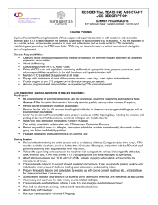 residential teaching assistant job description