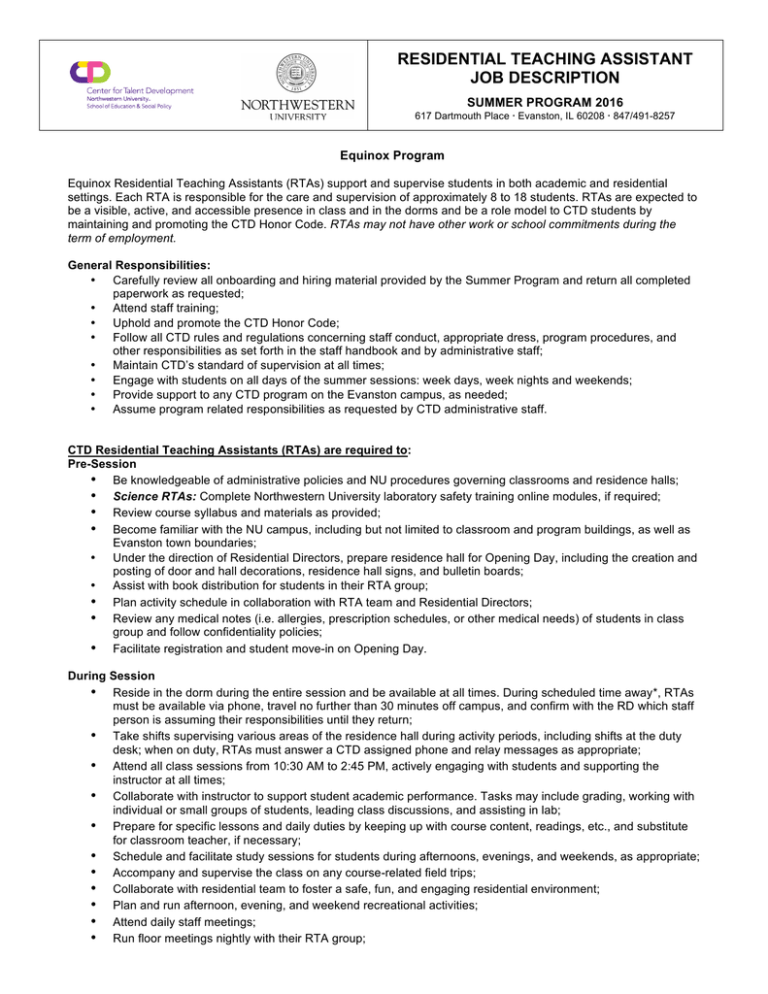 residential-teaching-assistant-job-description