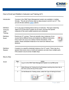 How to Enroll and Waitlist in Instructor Led Training (ILT)