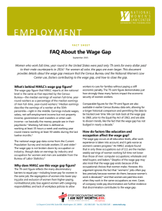 FAQ About the Wage Gap - National Women`s Law Center