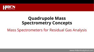 Quadrupole Mass Spectrometry Concepts
