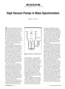 High-Vacuum Pumps in Mass Spectrometers