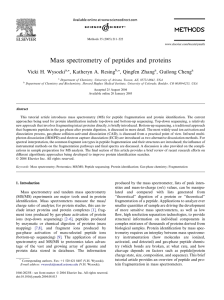 Mass spectrometry of peptides and proteins
