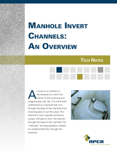 manhole invert channels: an overview