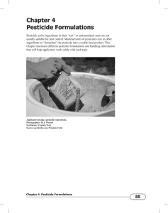 Chapter 4 Pesticide Formulations