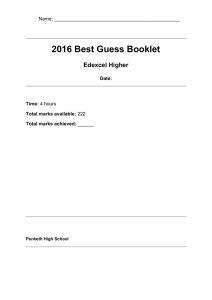 2016 Best Guess Booklet - The Camden School for Girls