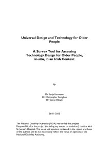 Technology for Older - Centre for Excellence in Universal Design
