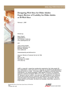 Designing Web Sites for Older Adults: Expert Review of