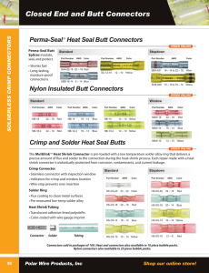 Polar Wire Catalog Closed End and Butt Connectors