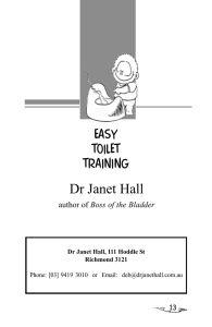 EASY TOILET TRAINING Dr Janet Hall