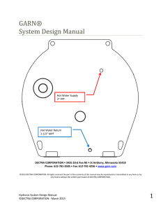 Hydronic System Design Manual