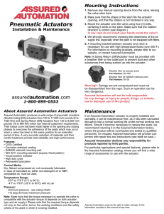 Pneumatic Actuators - Assured Automation