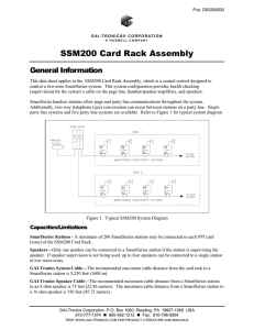 SSM200 Card Rack Assembly - GAI