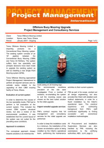 Offshore Buoy Mooring Upgrade Project Management - PMI