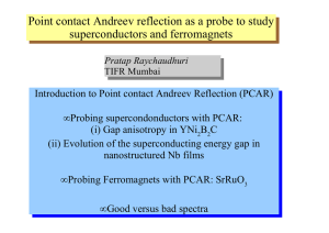 Point contact Andreev reflection as a probe to study