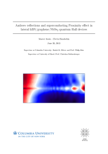 Andreev reflections and superconducting Proximity e ect in lateral
