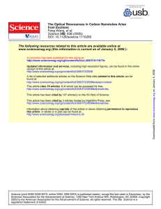 The Optical Resonances in Carbon Nanotubes