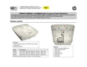 MSM430, MSM460, and MSM466 802.11n Access Points
