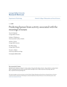 Predicting human brain activity associated with the meanings of nouns