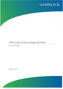 CHP as part of the energy transition