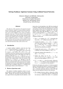 Solving Nonlinear Algebraic Systems Using - CEUR