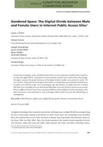 Gendered Space: The Digital Divide between Male and Female