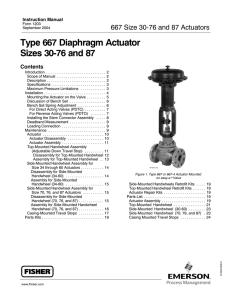 Type 667 Diaphragm Actuator Sizes 30-76 and 87