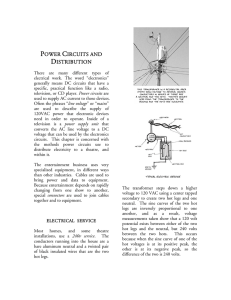 POWER CIRCUITS AND DISTRIBUTION