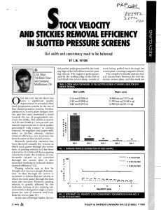 Ill SLOTTED PRESSURE SCREENS