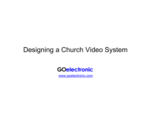 Designing a Church Video System