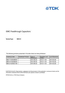 EMC Feedthrough Capacitors