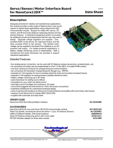 Servo/Sensor/Motor Interface Board for NanoCore12DX™ Data Sheet