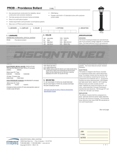 PROB – Providence Bollard - Architectural Area Lighting